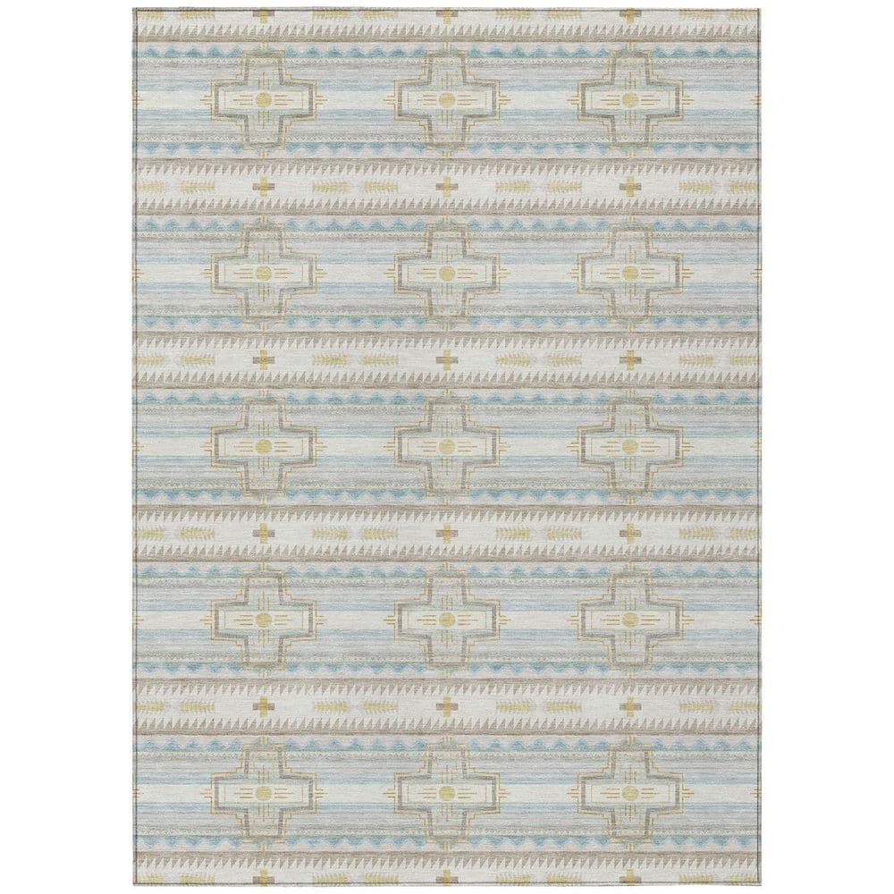 Chantille Machine Washable Indoor/Outdoor Abstract ACN2688 Ivory 3 ft. x 5 ft. Area Rug price history on PriceWatchPro