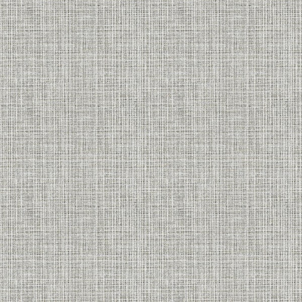 A-Street Prints Kantera Grey Fabric Textured Non Woven Wallpaper Sample