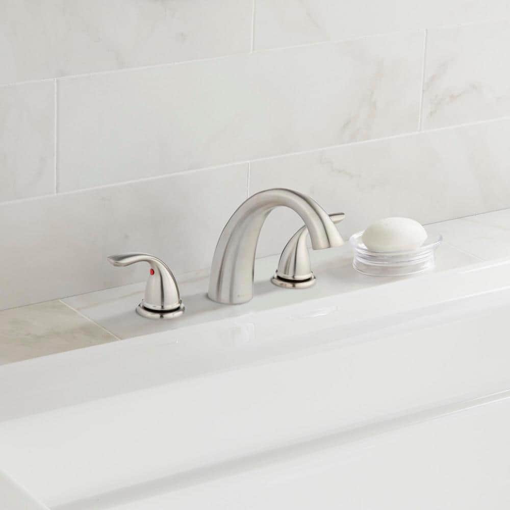 Builders Brushed Nickel 2-Handle Deck-Mount Roman Tub Faucet