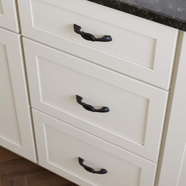 Unity 3 or 3-3/4 in. (76-96 mm) Classic Matte Black Cabinet Drawer Pull