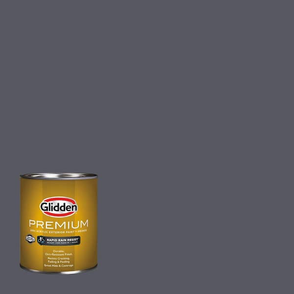 Glidden Premium 1 qt. PPG1013-6 Gray Flannel Flat Exterior Latex