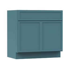 36 in. W x 21 in. D x 32.5 in. H 2-Doors Bath Vanity Cabinet without Top in Sea Green