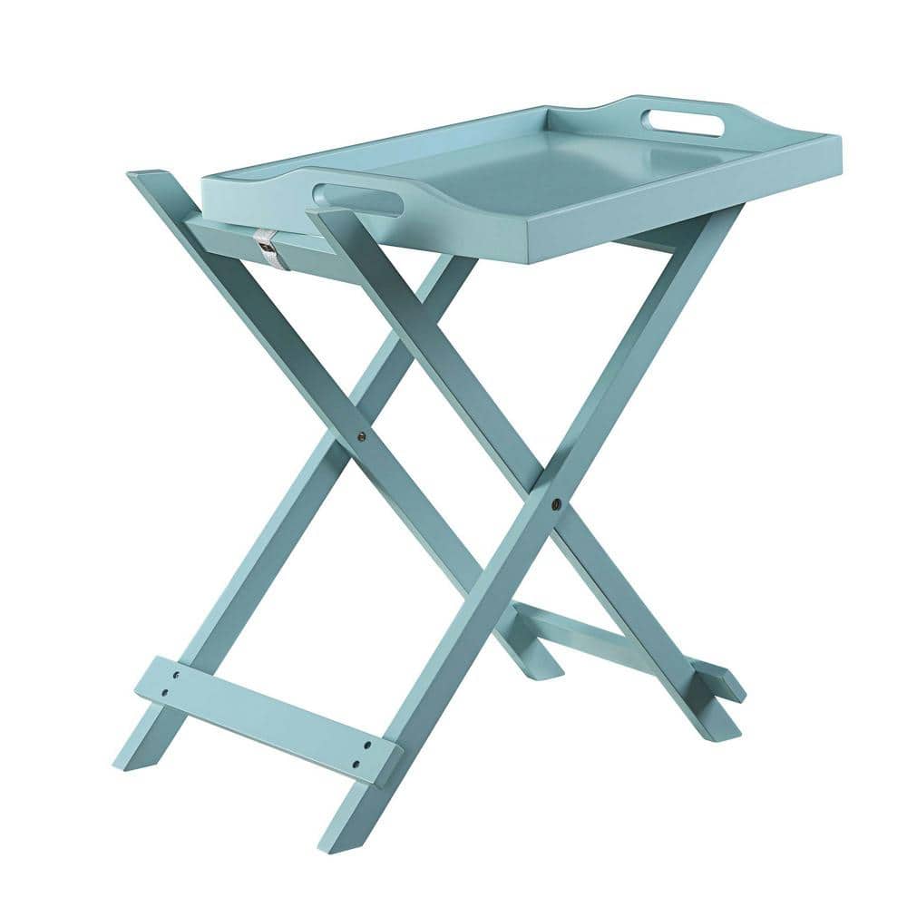 Sea Foam 22" Contemporary MDF Folding Tray Table