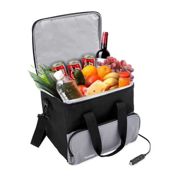 Ivation Portable Electric Cooler Bag, 15L Soft Side Thermoelectric Portable Cooler