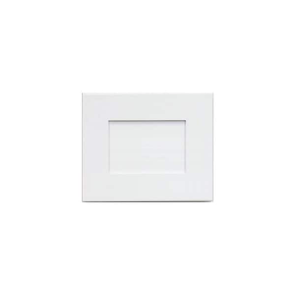 Norfolk Shaker 13 in. W x 13 in. H x 0.25 in. D in Painted White Door Sample in Assembled Base Cabinet