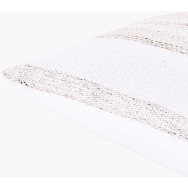 Galey Alix Traditional Katalina Accent Pillow Throw Pillow, 18 in. L x 18 in. W with Cotton Poly Insert, Grey/White