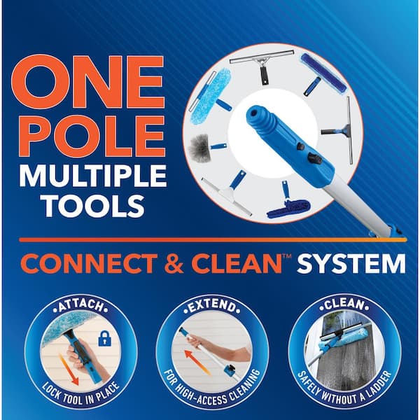 Total Pro Kit with 14 in. Scrubber, 12 in. Squeegee and 6 ft. Telescoping Connect and Clean Pole