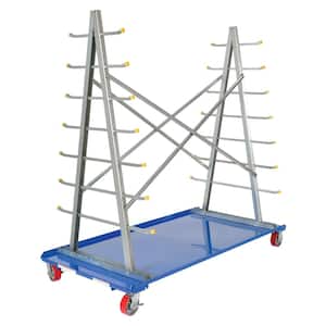 36 in. x 72 in. A-Frame Cart with Storage Rack
