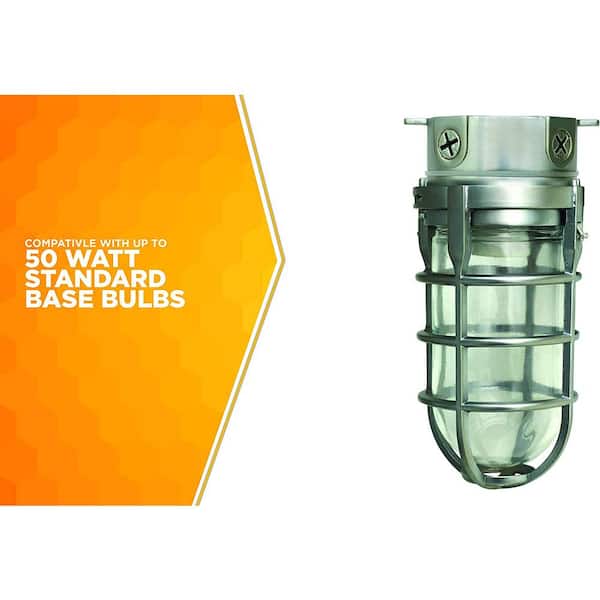 Southwire Industrial 1-Light Brushed Steel Outdoor Weather Tight