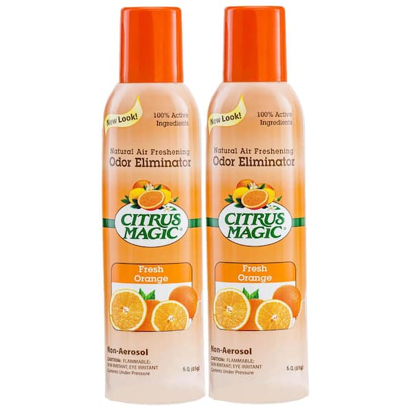 Citrus Magic 6 oz. Fresh Orange Natural Odor Eliminating Air Freshener Spray (2-Pack)