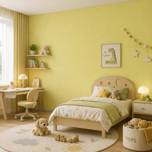 Yellow Modern Solid Color Waterproof Contact Paper Self-Adhesive