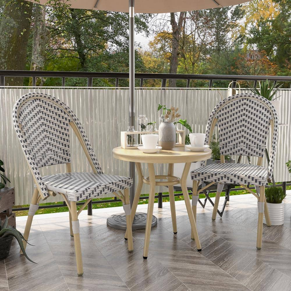 Furniture of America Janele 3 Piece Aluminum Round Outdoor