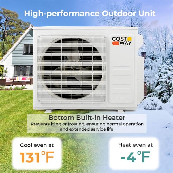 27K BTU 3-Zone 12K BTU 22 SEER2 Mini Split Air Conditioner Work with Alexa