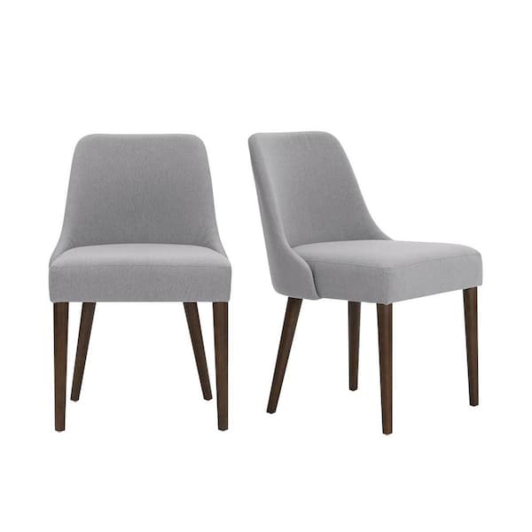 StyleWell Benfield Sable Brown Wood Upholstered Dining Chair with Stone Gray Seat (Set of 2) (20.6 in. W x 32 in. H)