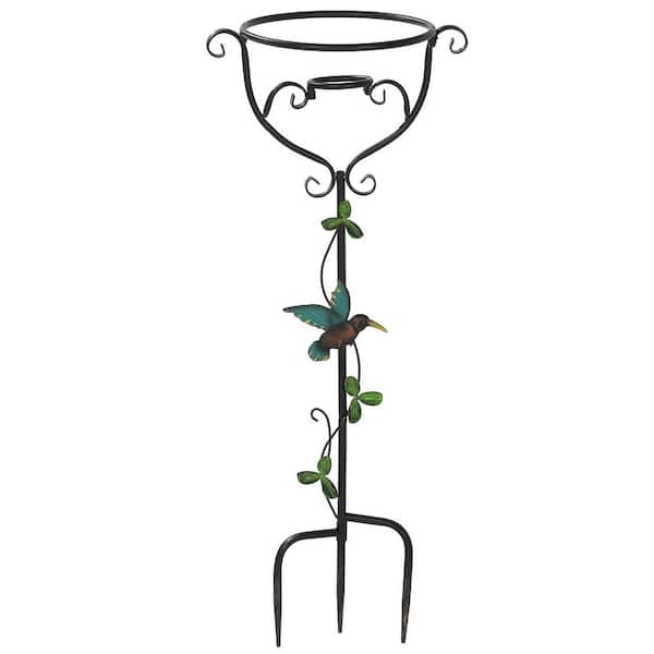 30.5 in. Metal Gazing Ball Stand, Trident Base Gazing Globe Stand for 10 in. Gazing Globes