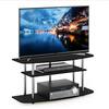 Furinno Frans 41 in. Black Oak Turn-N-Tube 3-Tier TV Stand fits TV's up to 46 in. 19106BOK