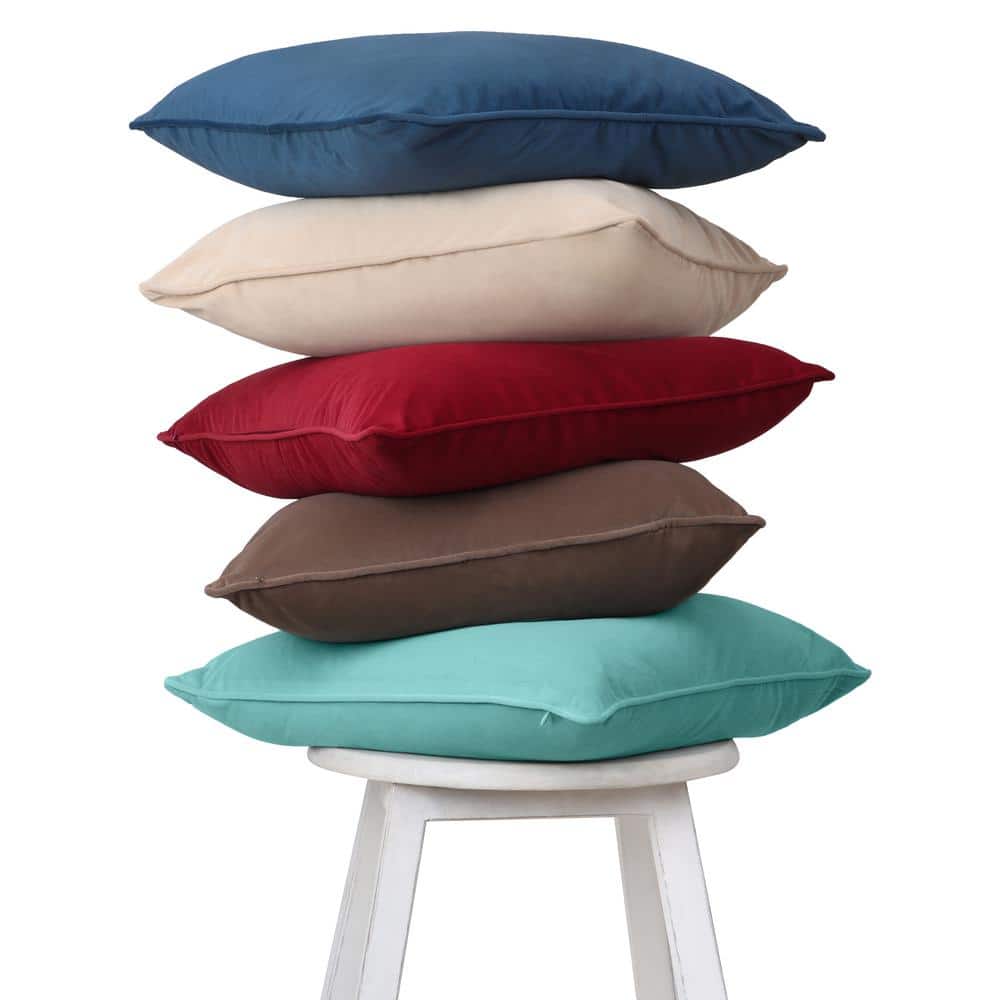 Cocoa Velvet 22" x 22" Pillow Cover Set