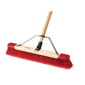 Indoor/Outdoor Dry All-Purpose Push Broom with Dual Bristles Debris Gravel for Dust Harper 20201044 24 in 