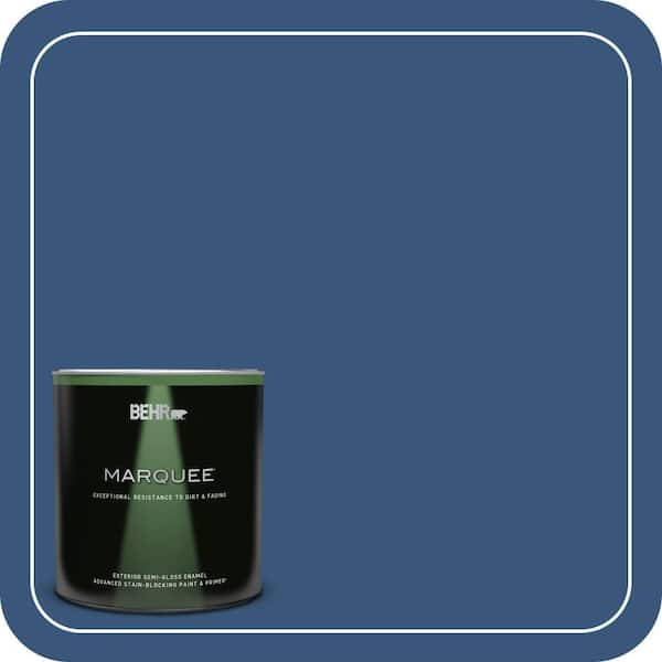 BEHR MARQUEE 1 qt. #590D-7 Star Spangled Semi-Gloss Enamel Exterior Paint & Primer
