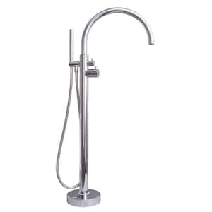 Branson 2-Handle Freestanding Tub Faucet with Hand Shower in Polished Chrome