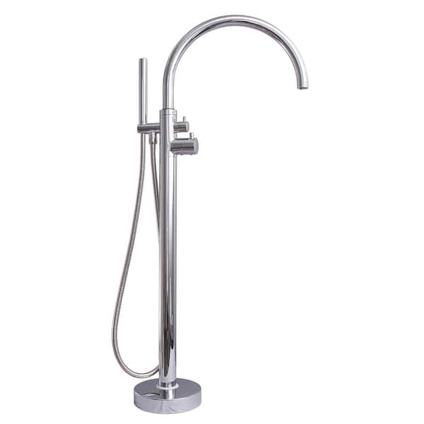 Barclay Products Branson 2-Handle Freestanding Tub Faucet with Hand Shower in Polished Chrome