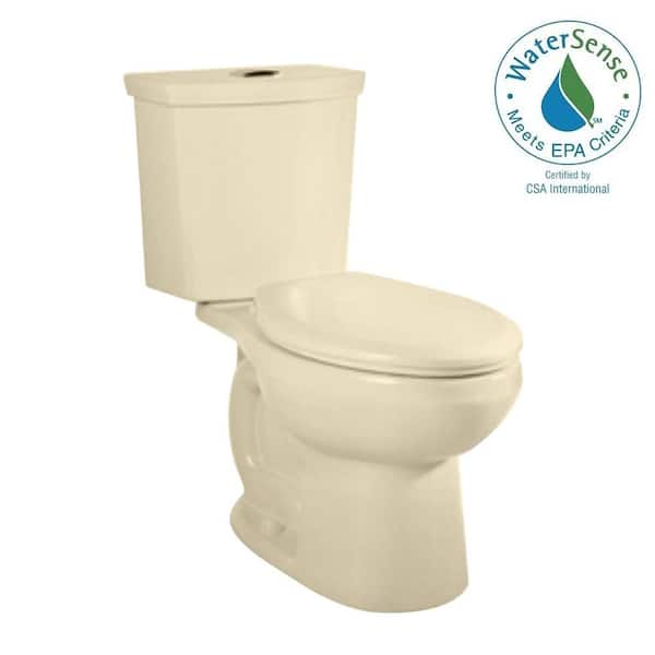 American Standard H2Option 2-piece Dual Flush 1.6/1.0 GPF Chair Height Elongated Toilet in Bone