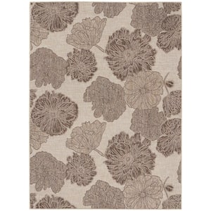 Garden Oasis Natural 5 ft. x 7 ft. Nature-inspired Contemporary Area Rug