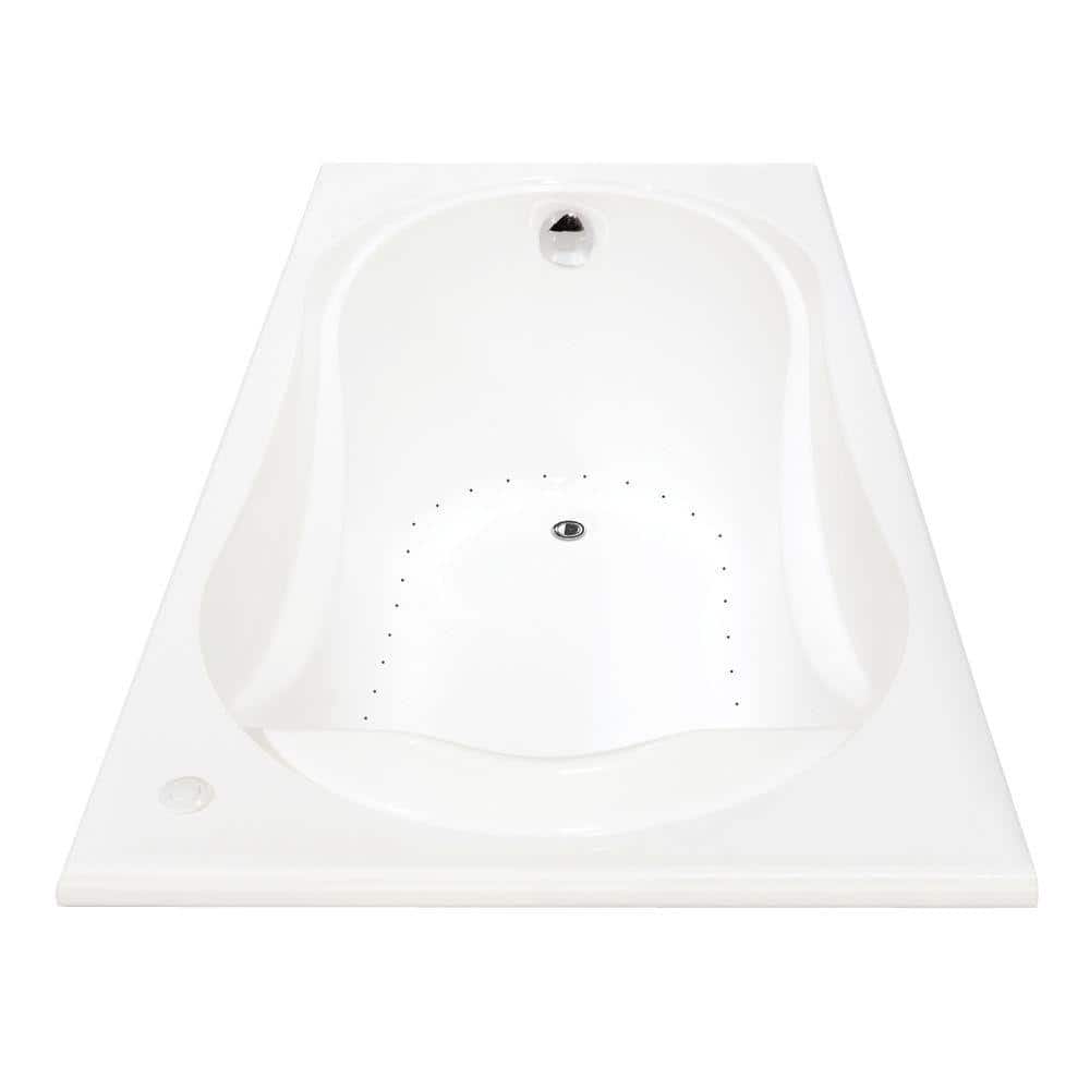 MAAX Cocoon ft. Acrylic End Drain Rectangular Drop-in Air Bath Tub in  White 102722-108-001-000 The Home Depot
