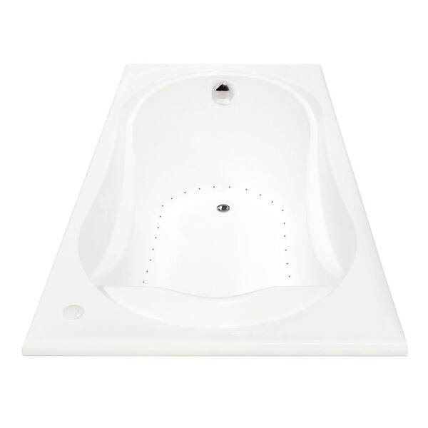 MAAX Velvet 5 ft. Bubble Air Bath Tub in White