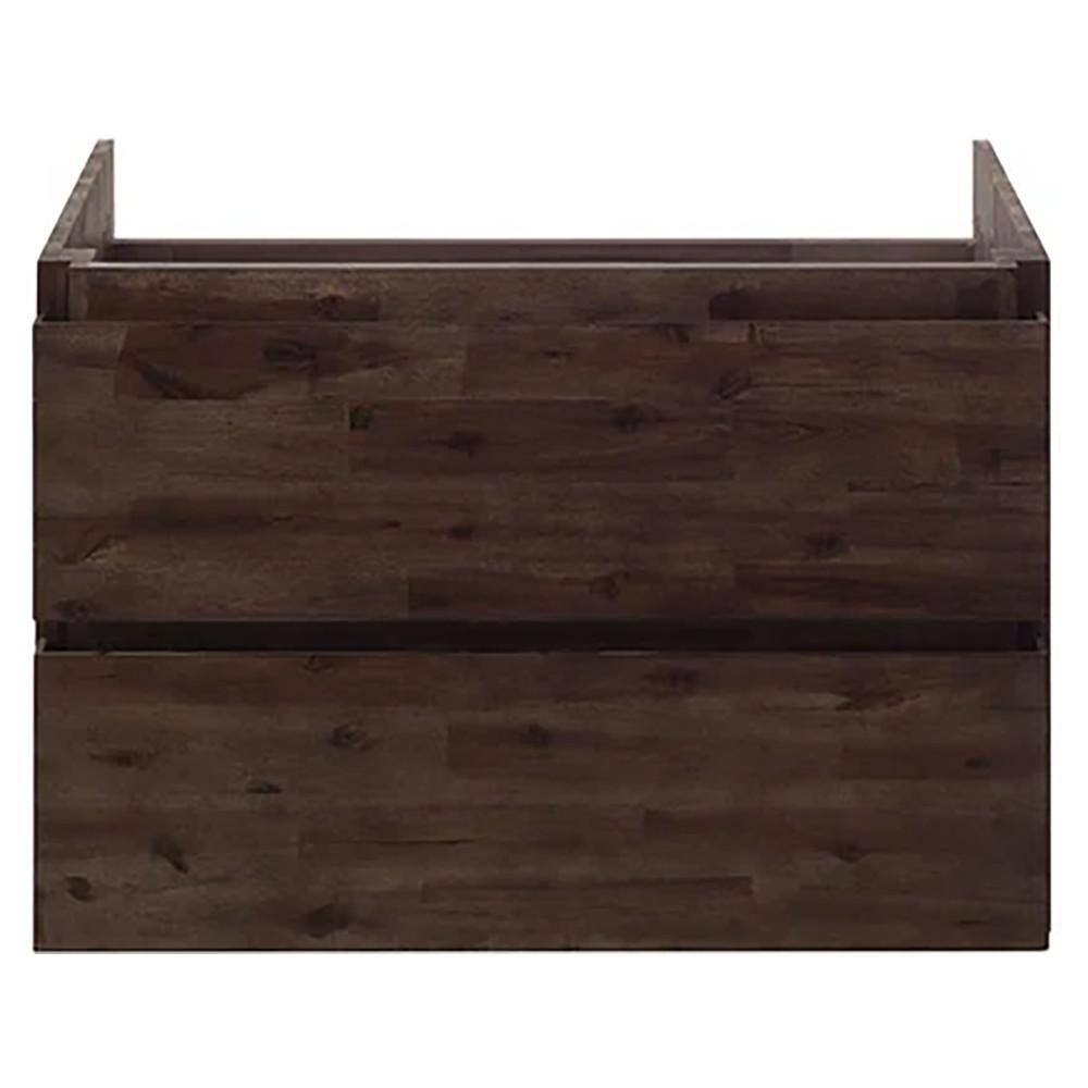 Acacia Wood 58" Wall Mounted Double Sink Bathroom Vanity Base