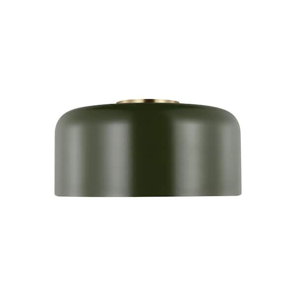 Generation Lighting Malone 13.75 in. Medium 1-Light Olive Flush Mount