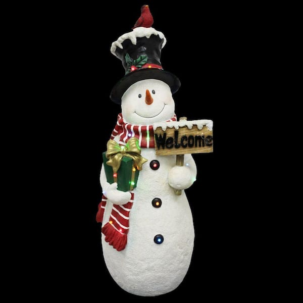 National Tree Company 28 in. Pre-Lit Snowman Decoration