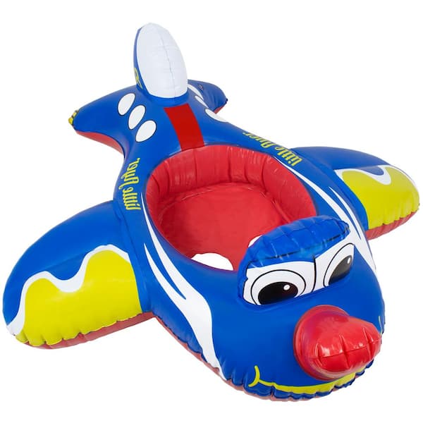 Unbranded Airplane Baby Swimming Pool Float Rider Pool Toy