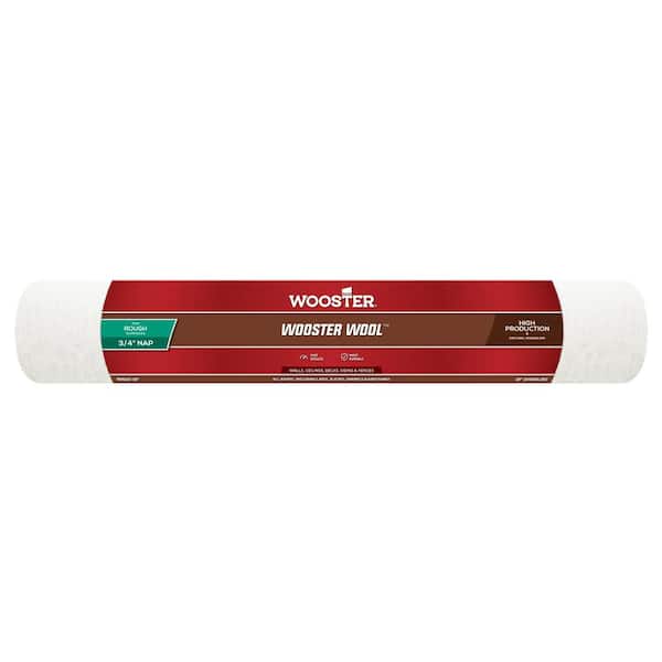 Wooster 18 in. x 3/4 in. High Density Wool Fabric Roller Cover Applicator/Tool
