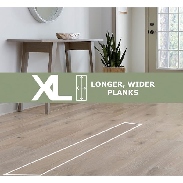 Timber Wolf XL Euro Oak 1/2 in. T x 7.5 in. W Tongue & Groove Wire Brush Engineered Hardwood Flooring (31.09 sqft/case)