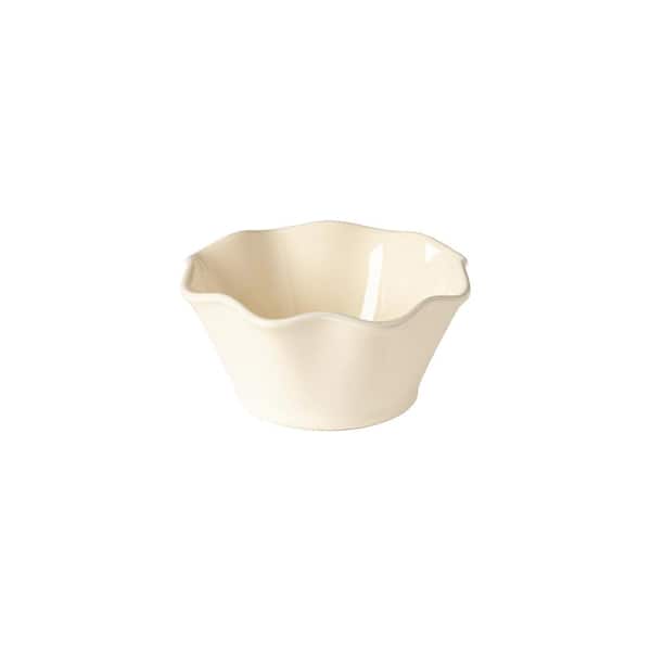 CASAFINA Cook and Host Ruffled 19 fl. oz. Cream Ceramic Stoneware Cereal Bowl (Set of 6)