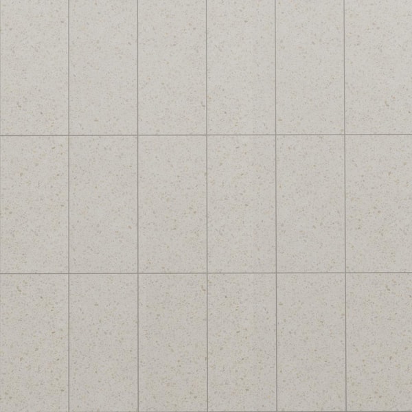 Spanish Pureform Terrazzo 12 in. x 24 in. x 9 mm Porcelain Floor and Wall Tile Pallet - Cream (25-Pieces, 53.8 sq. ft.)