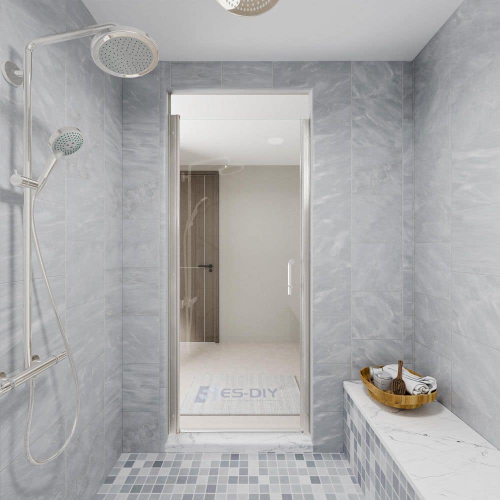 32-34 in. W x 72 in. H Pivot Frameless Shower Door in Nickel with Clear Glass price history on PriceWatchPro