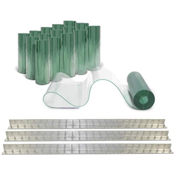 Clear-Flex II 4 ft. x 8 ft. Anti-Static Strip Door Kit