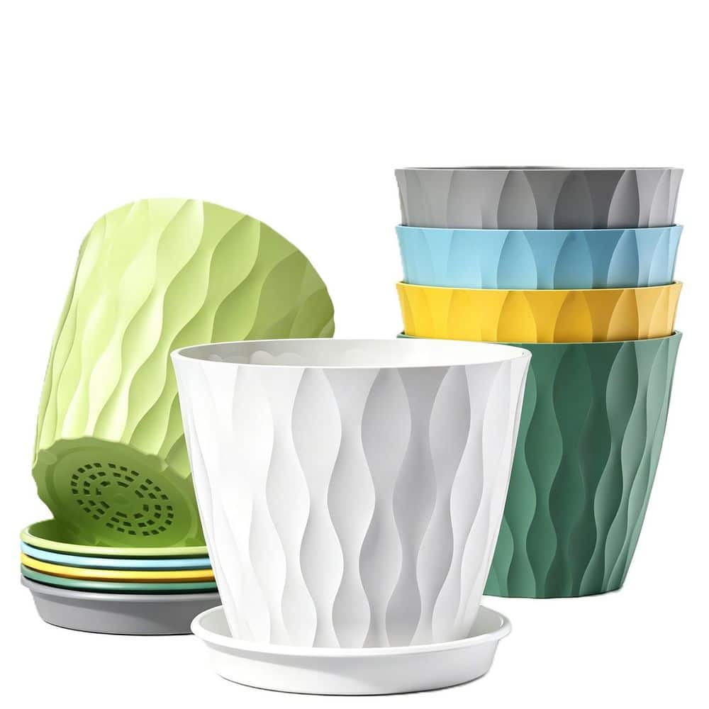 6-Pack 4 in. Plastic Plant Pots with Drainage Holes, Succulent Pots for Orchids, Violets, Succulents, Herbs price history on PriceWatchPro