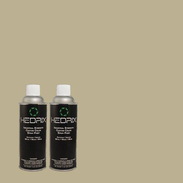 Hedrix 11 oz. Match of MQ6-27 Sage Wisdom Semi-Gloss Custom Spray Paint (2-Pack)