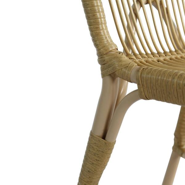TIRAMISUBEST 2 Pieces Outdoor PE Wicker Patio Dining Chairs