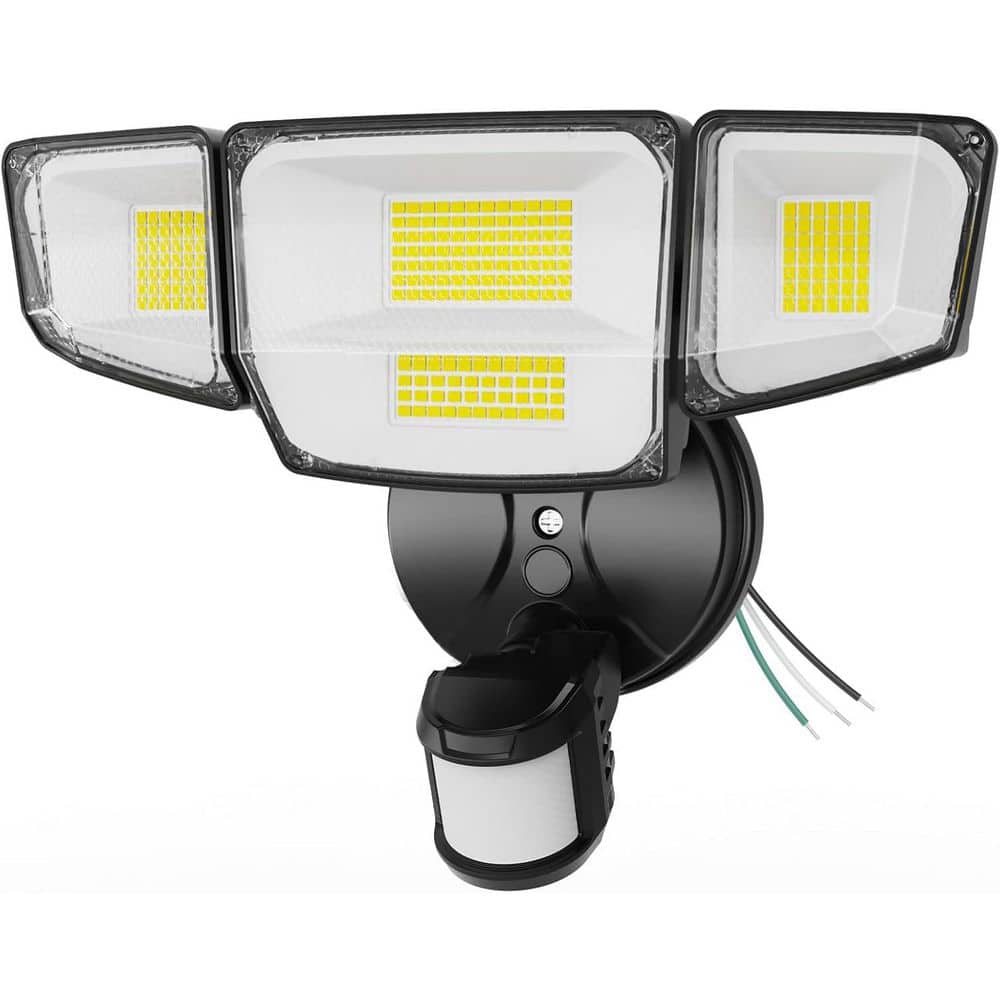90 Watt Equivalent 10000 Lumen 300 Degree Black Motion Sensing Dusk to Dawn LED Flood Light Outdoor 1-Pack price history on PriceWatchPro