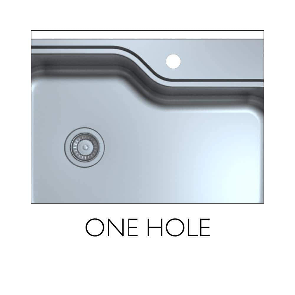 Sleek 33" Stainless Steel Single Bowl Kitchen Sink