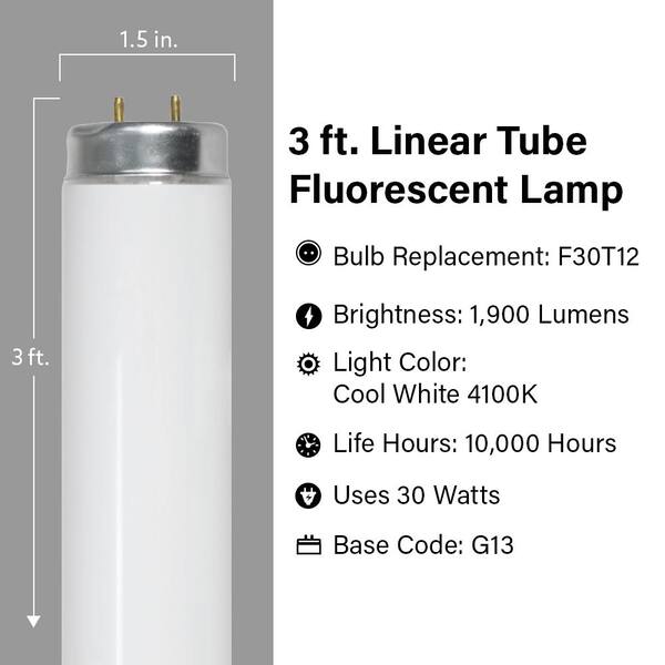 fluorescent light bulbs f30t12