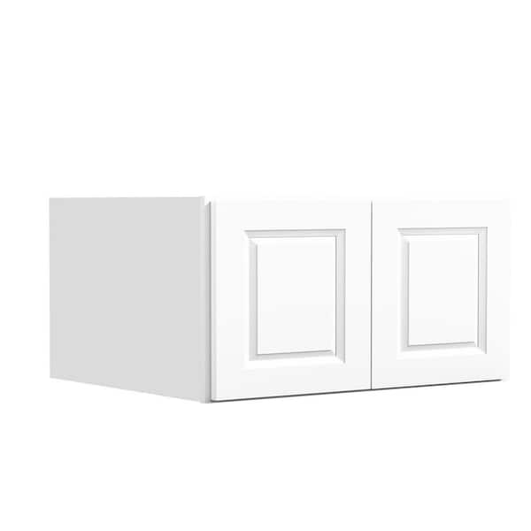 Hausvita 33 in. W x 24 in. D x 18 in. H in Traditional White Plywood Ready to Assemble Kitchen Wall Cabinets with 2-Doors