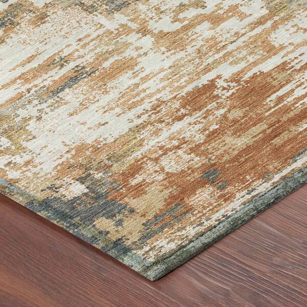 Chantille Machine Washable Indoor/Outdoor Abstract ACN2765 Copper 10 ft. x 14 ft. Area Rug