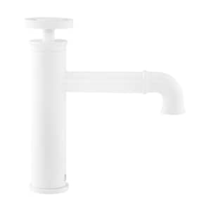 Avallon Single Handle Single Hole Bathroom Faucet in Matte White