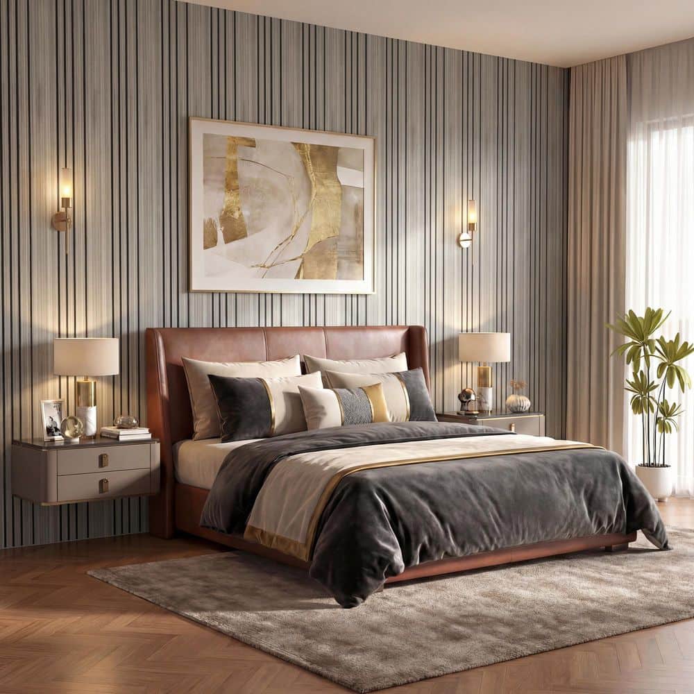 Mlfortlife Light Gray 2 ft. x 2 ft. Slat 3D MDF Acoustic
