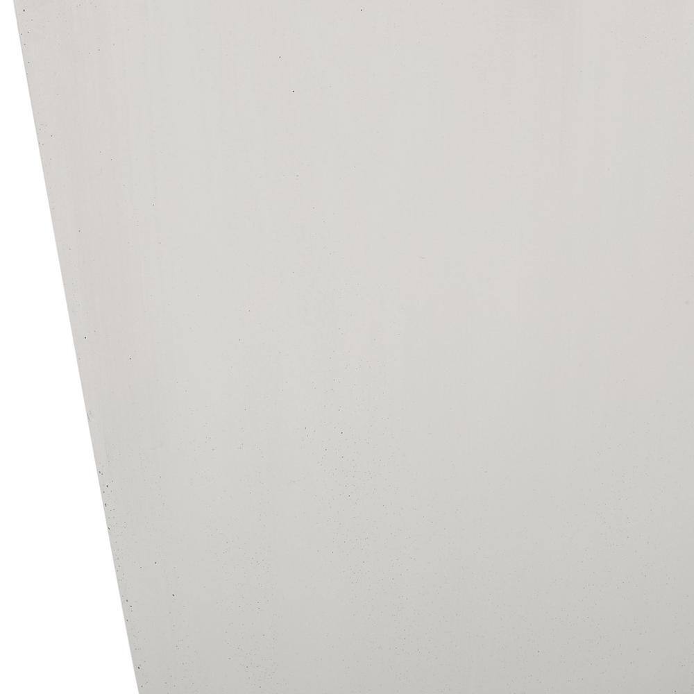 Matte White Cast Stone Tapered Outdoor Planter Set